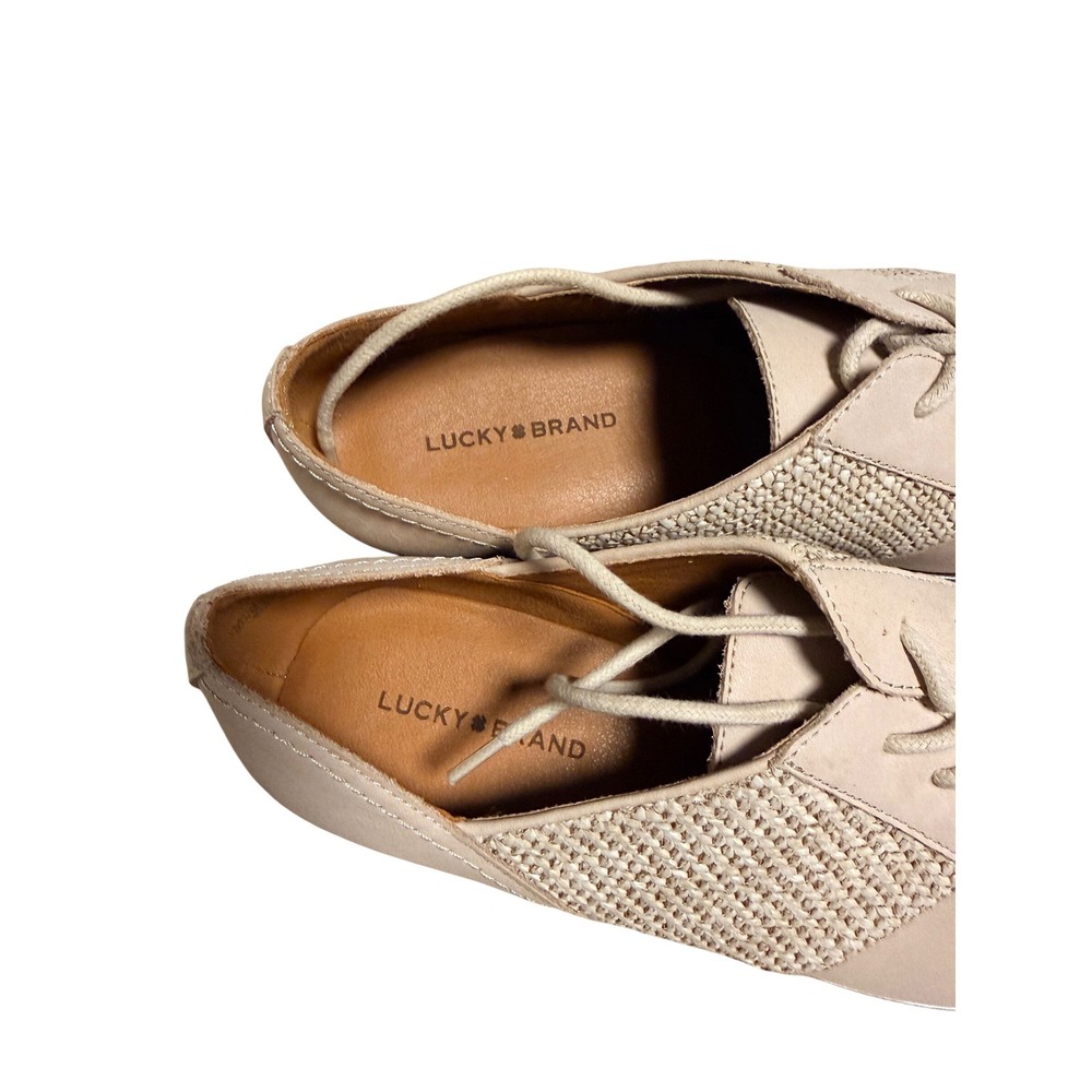 Lucky Brand Elyza Off White Lace-Up Oxfords Womens 10M 41.5 - Picture 5 of 6